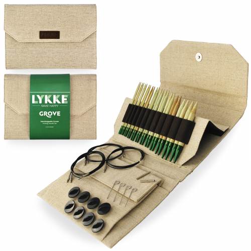 Lykke 5inch Interchangeable Bamboo Knitting Needles - GROVE & BLUSH