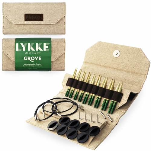 Lykke 3.5inch Interchangeable Bamboo Knitting Needles - GROVE & BLUSH